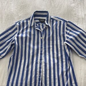 J. Crew  Garçon Shirt with Blue and White Stripes